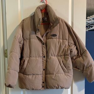H&M Tan Puffer Jacket with Logo